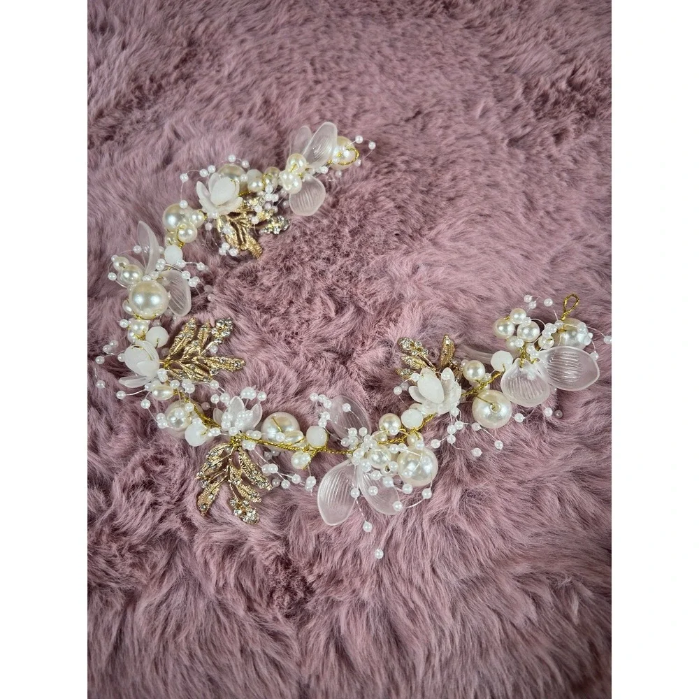Bride Wedding Hair Vine Accessories Hair Piece Bridal Headpiece gold
